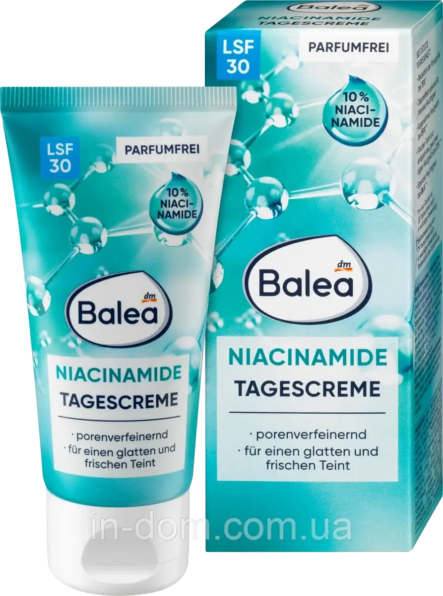 Balea Niacinamide Tagescreme LSF30 Дневной крем для лица с ниацинамидом ...