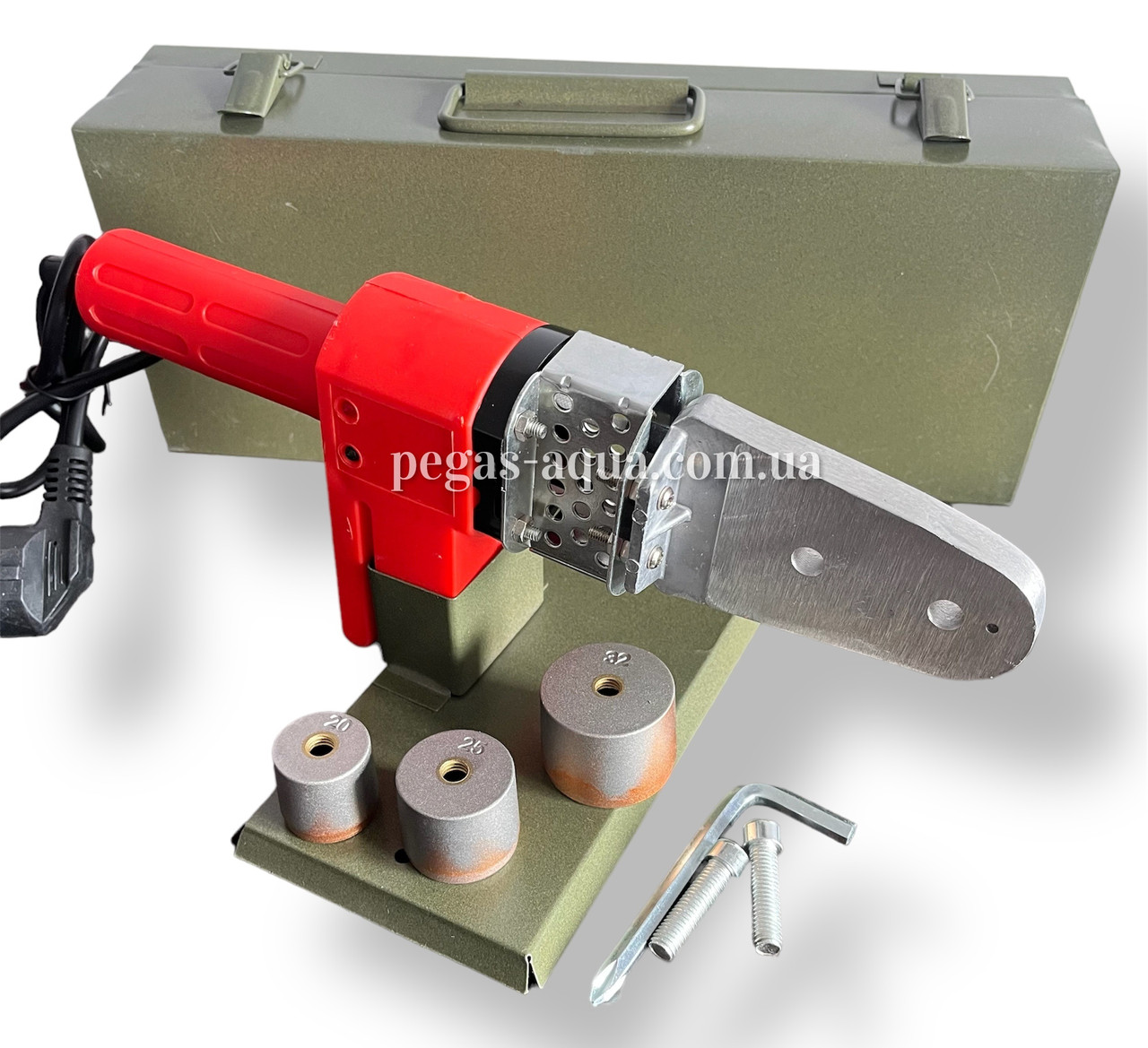 Паяльник для поліпропіленових труб Bergerr B 10 (700 Вт, кейс з насадками 20-32), фото 1