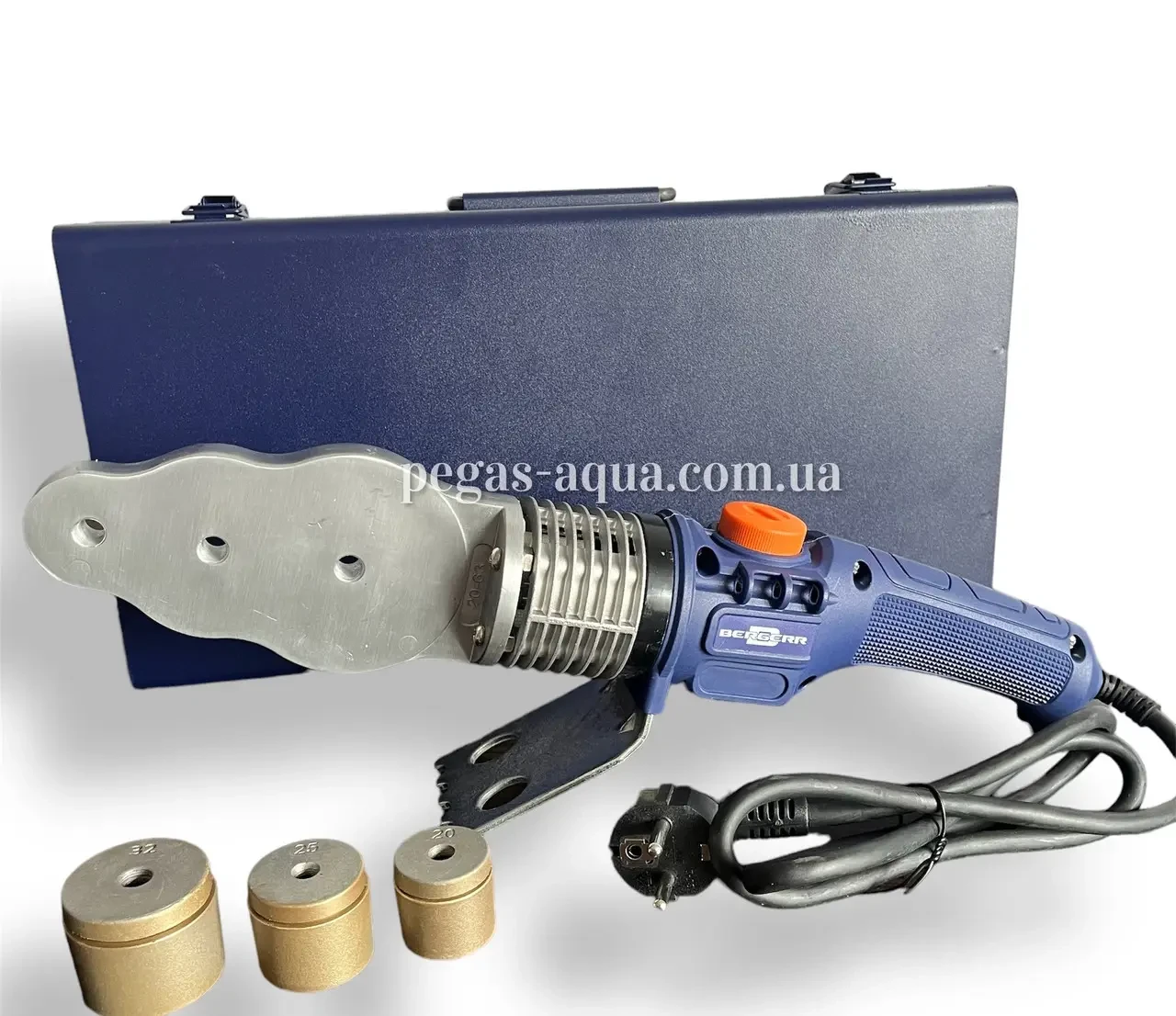 Паяльник для поліпропіленових труб Bergerr B 12 (900 Вт, кейс із насадками 20-32), фото 1