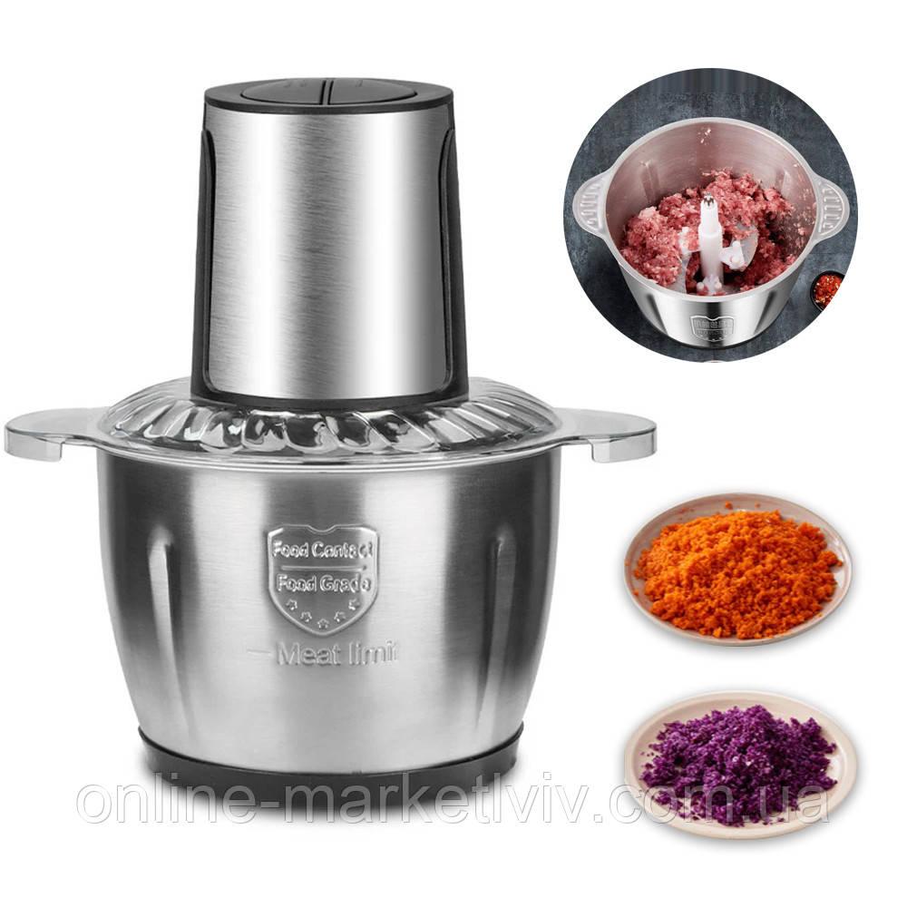 Блендер кухонний на 1000W, чаша на 2 л, Raf Food Processor R7019 / Подрібнювач багатофункціональний