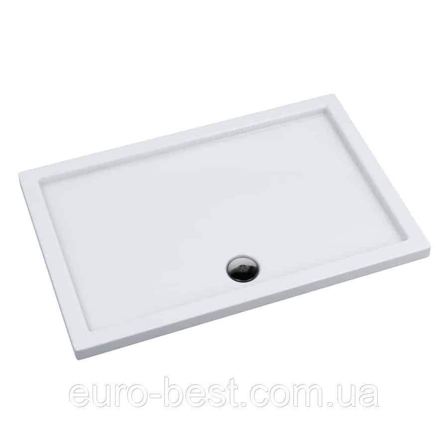 Душовий піддон Schedpol Caspar 80х100 прямокутний білий 3.266