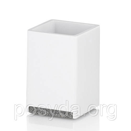 Склянка для зубних щіток KELA Cube, білий, 7х7х11 см (23692)