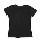 Жіноча футболка чорна 2XL, фото 2