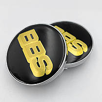 Ковпачки (заглушки) в литі диски BBS 60 мм. Чорний з золотими буквами, фото 5