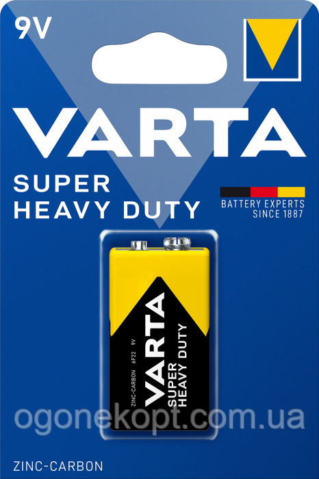 Батарейки VARTA R9V 6F22 Superlife крона 1блиск