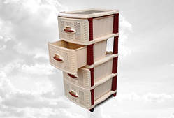 Комод пластиковий на 4 ящики