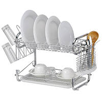 Сушарка для посуду двоярусна 55*25,5*39,5 см ДИНАСТІЯ 0767