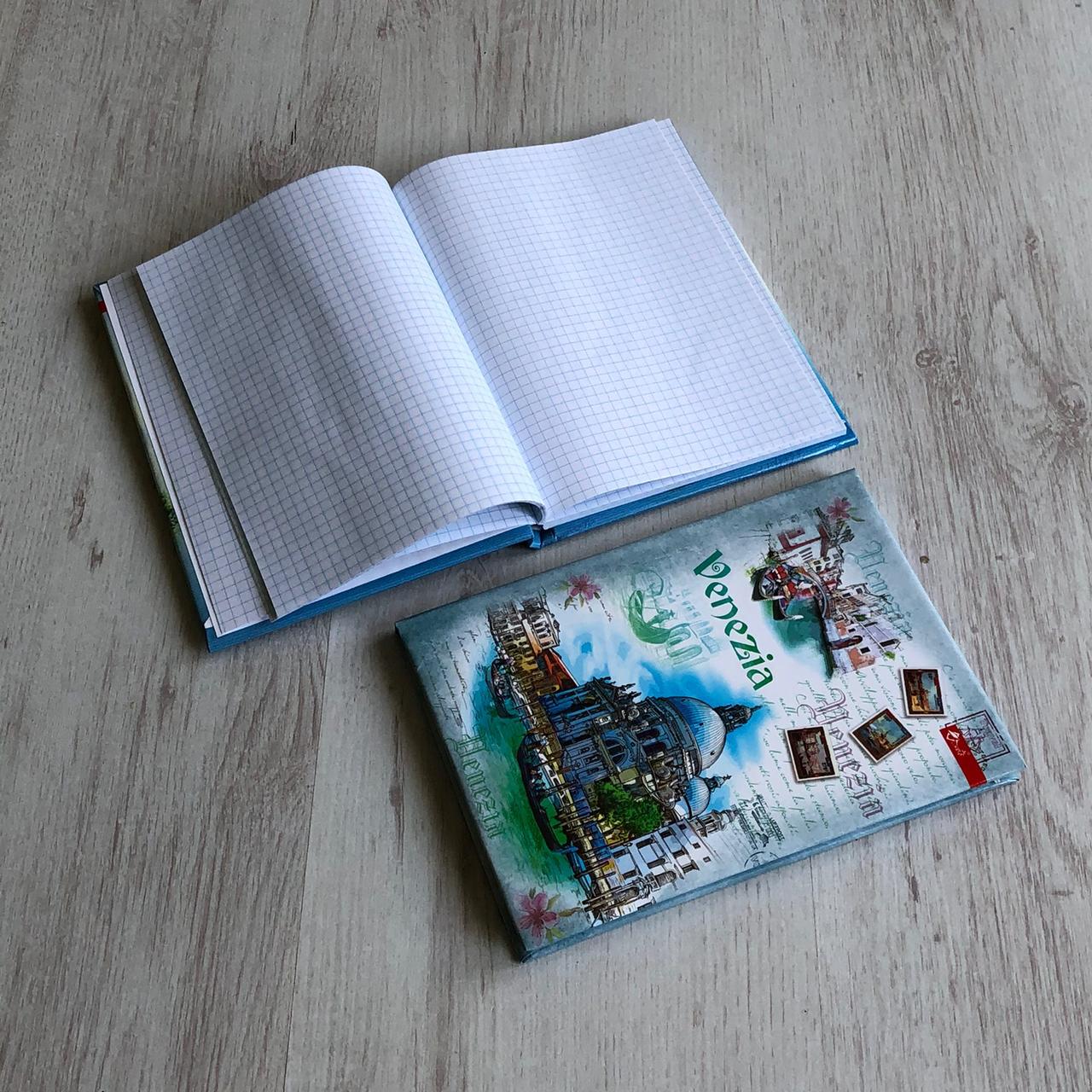 Блокнот Скат А5 72 аркуша у клітинку палітурка сендвіч (ТП-24), фото 1