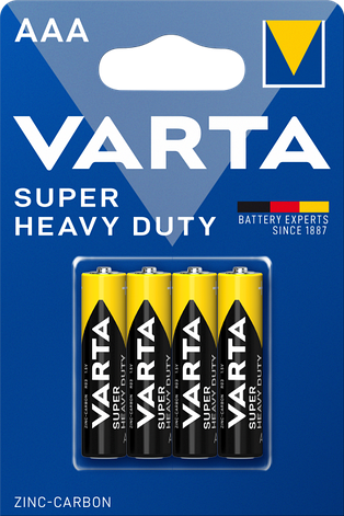 Батарейки VARTA AAA R3 1.5V Superlife 4блиск, фото 2
