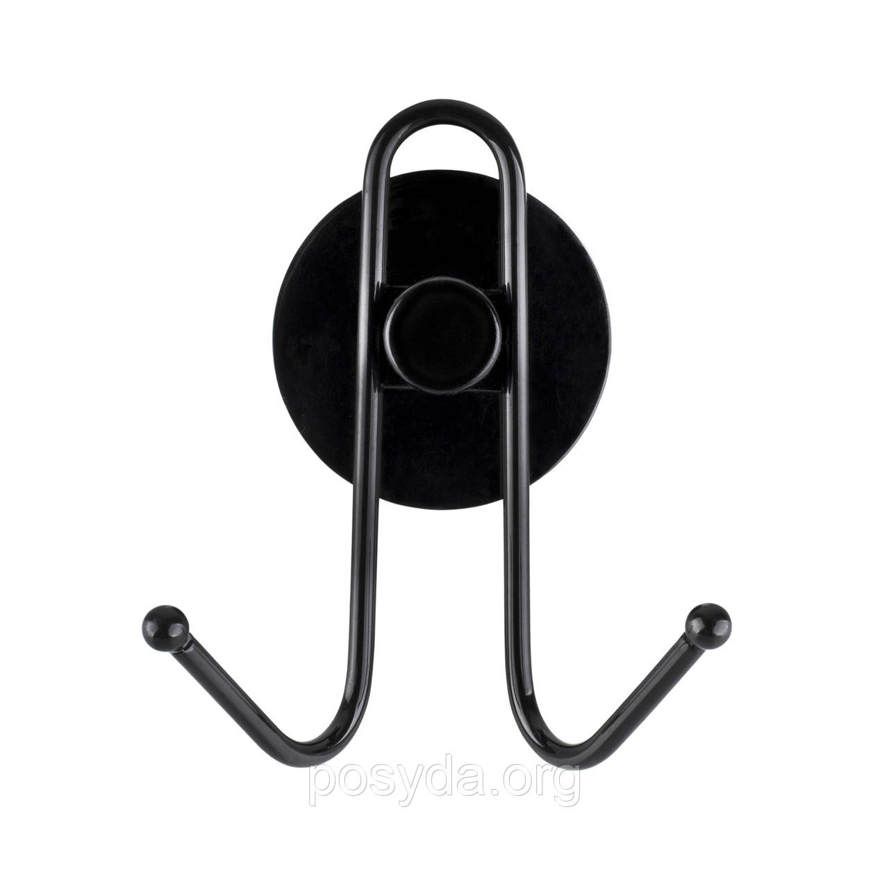 Вішак настінний на 2 гачка чорний, ТМ AWD Interior AWD02091662, фото 1
