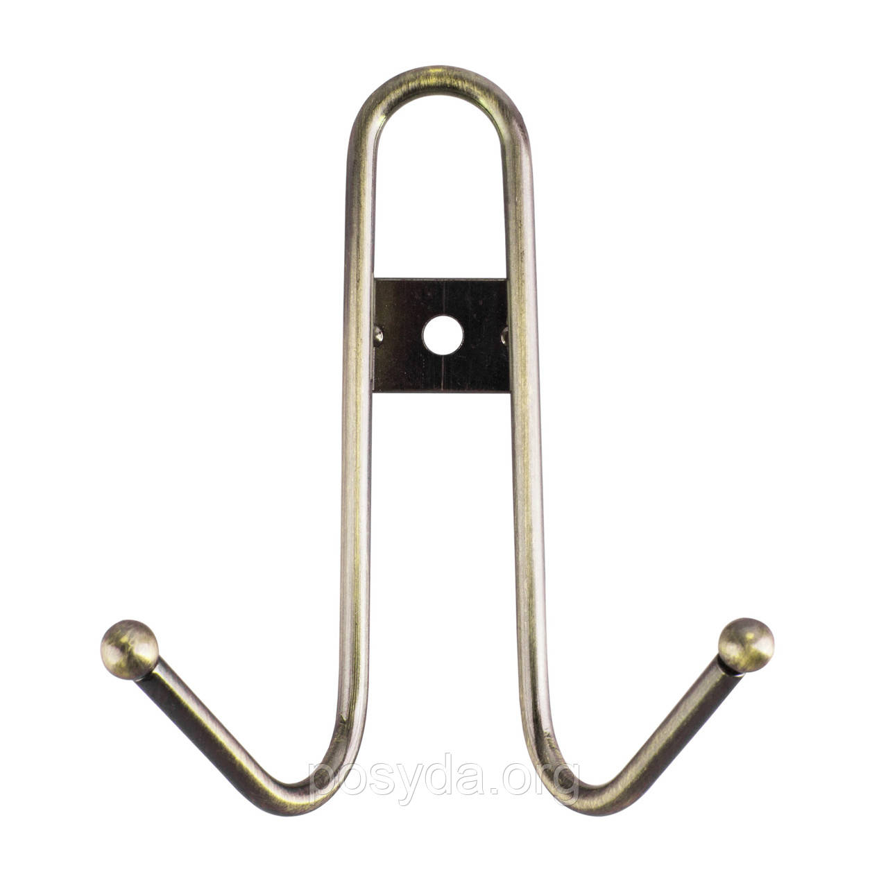 Настінна вішалка на 2 гачки, античне золото, ТМ AWD Interior арт. AWD02091712, фото 1