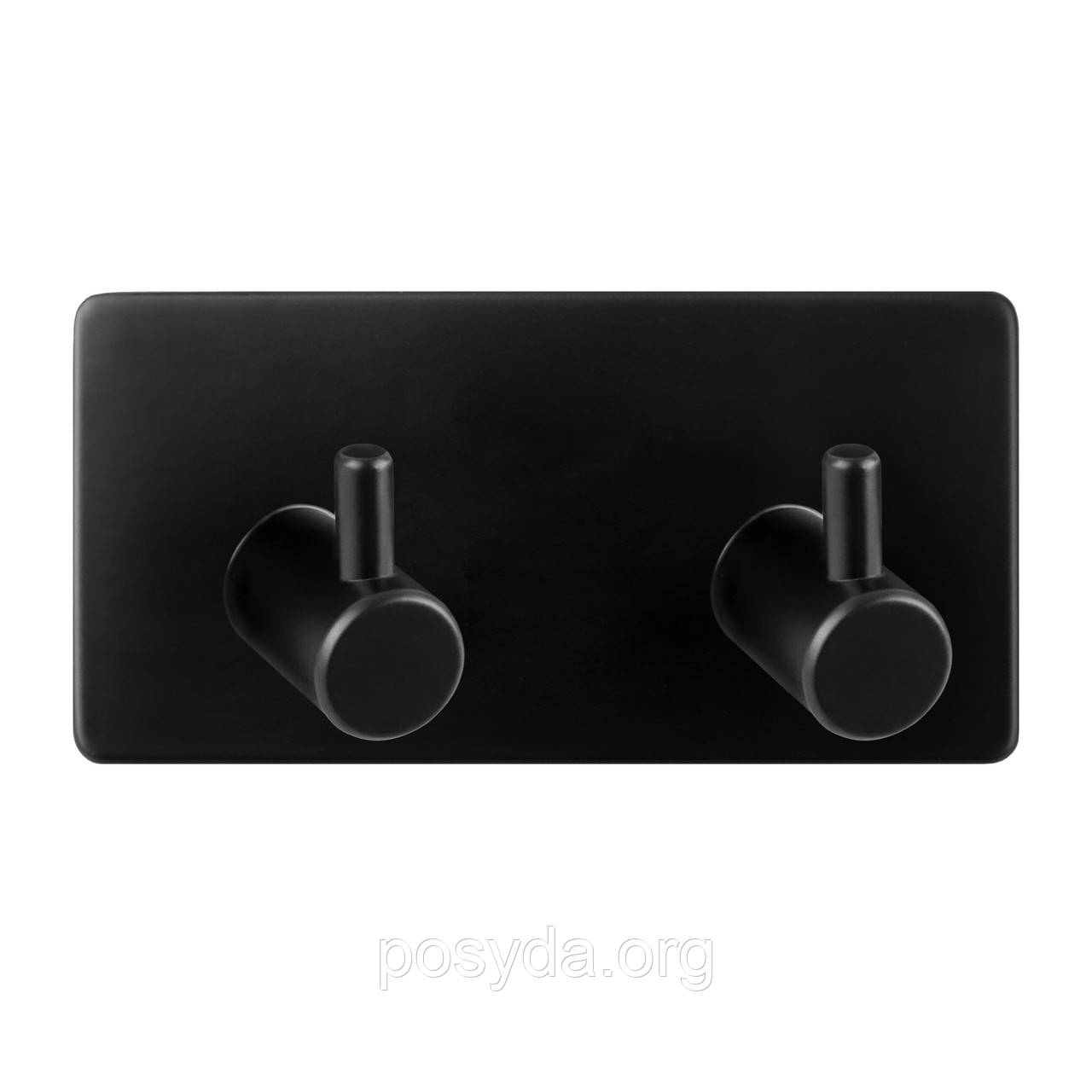 Вішалка настінна на 2 чорна гачка, ТМ AWD Interior арт. AWD02091772, фото 1