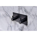 Вішалка настінна на 2 чорна гачка, ТМ AWD Interior арт. AWD02091772, фото 2