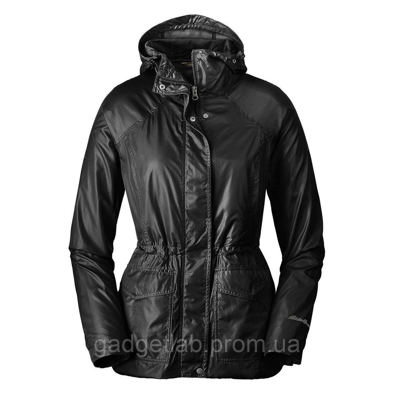 Плащ Eddie Bauer Womens Somerland Convertible Trench Coat M Черный