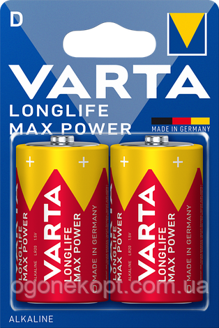 VARTA D LR-20 MAX TECH MAX POWER 2бл, фото 1