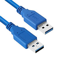 USB 3.0 AM/AM (тато-тато) 0,6 м синій
