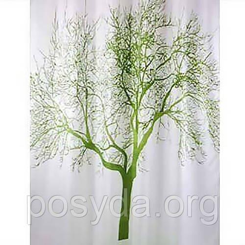 Шторка для ванної TXT TREE зелена 1,8х2м (04439)
