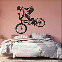 Трафарет для покраски, Велосипедист, одноразовый из самоклеящейся пленки 95 х 110 см