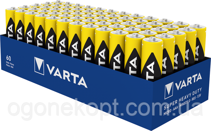 Батарейки Varta — Superlife ААА R03 1.5V 2/60/1200шт, фото 2