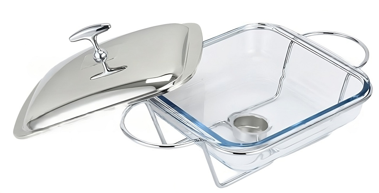 Марміт настільний зі скляною місткістю 2 л EB-1442 Марміт із підігрівом на підставці Марміт для других страв, фото 1