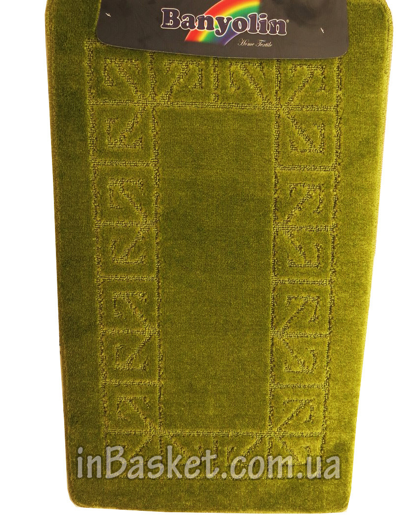 Комплект килимків у ванну з коротким ворсом "Green arrow"