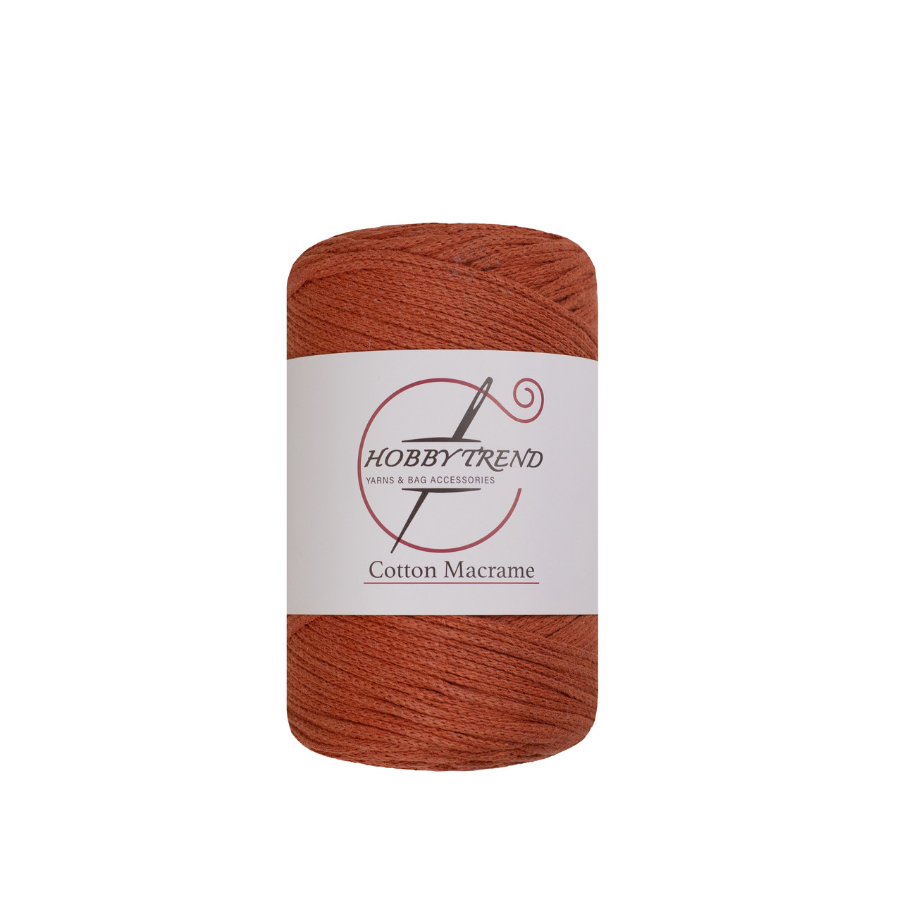 Бавовняний шнур плетений Hobby Trend. Цегляний. 240-260 г, 240-260 м, 2 мм