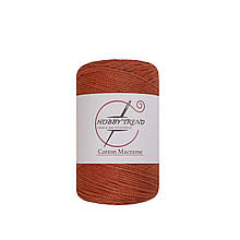 Бавовняний шнур плетений Hobby Trend. Цегляний. 240-260 г, 240-260 м, 2 мм