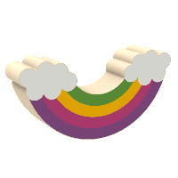 Іграшка качалка для дітей Веселка, шкірозамінник Флай (Kidigo ТМ)