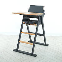 Дерев'яний стілець трансформер для годування Step up графiт 01-01 Чорний