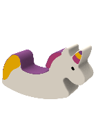 Іграшка качалка для дітей Єдиноріг, шкірозамінник Флай (Kidigo ТМ)