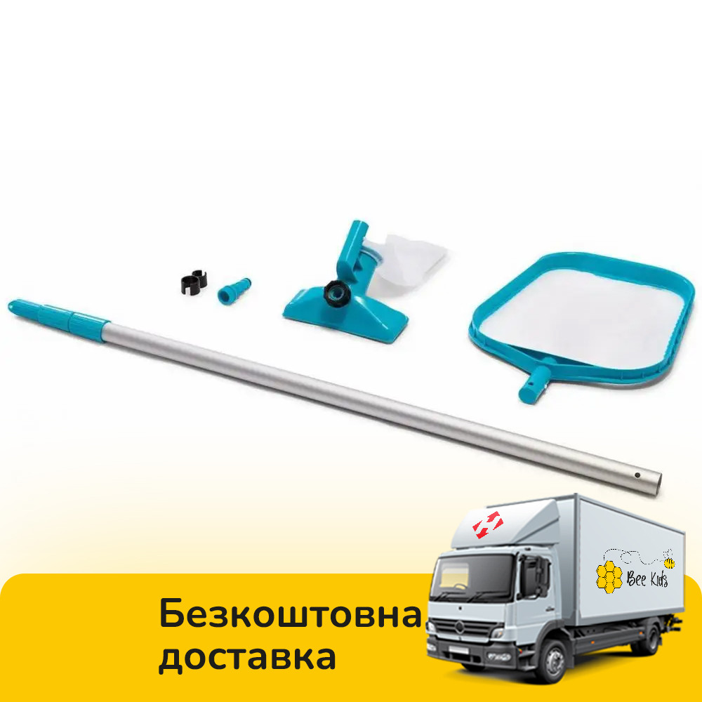 Набір для очищення дна та верхнього шару води басейну до 488см Intex 28002, фото 1