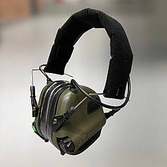 Навушники тактичні Earmor M31, активні, NRR 22, колір – Олива, активні навушники військові (M31-OD)