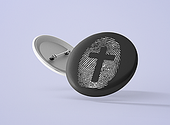 Значок металевий Відбиток №14