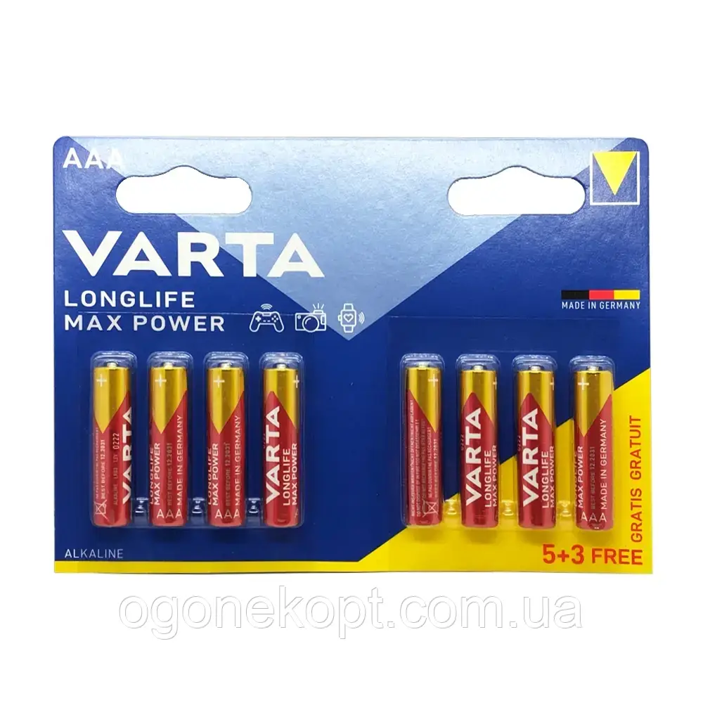 VARTA AAA LR3 Max Power 8блист