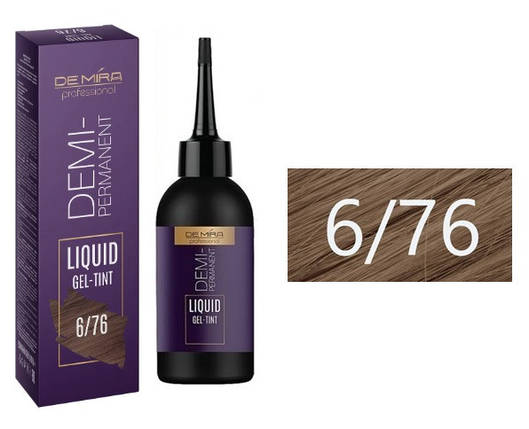 6/76 Деміперманентний рідкий гель-тінт "DeMira Professional" Colored liquid pigment, 120 мл, фото 1