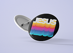 Значок металевий Jesus №17