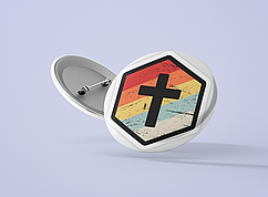 Значок металевий Хрест №22