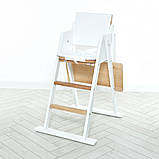 Стільчик дерев'яний трансформер для годування Step up білий 01-01, фото 5