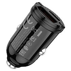 Автомобільний зарядний пристрій в прикурювач Hoco NZ2 Link USB + Type-C 30 W Чорний (B35512), фото 4