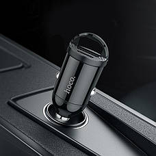 Автомобільний зарядний пристрій в прикурювач Hoco NZ2 Link USB + Type-C 30 W Чорний (B35512), фото 6