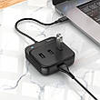 USB-Хаб Hoco HB31 4 в 1 Type-C на 4 x USB Чорний (39165), фото 7