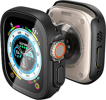 Чохол Spigen для Apple Watch Ultra (49mm) Thin Fit 360, Black (ACS05558)
