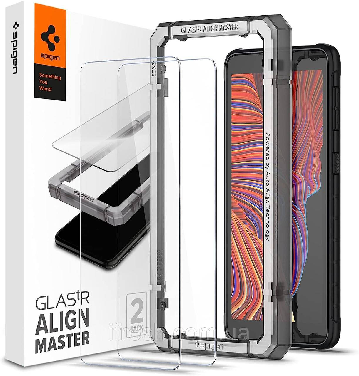 Захисне скло Spigen Samsung Galaxy X Cover 5 - ALIGNmaster (2 шт), Clear (AGL03005)