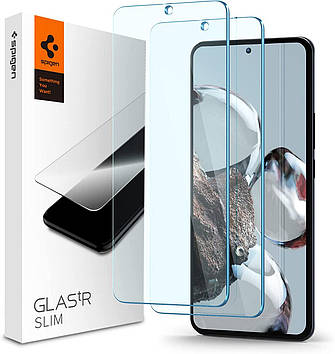 Захисне скло Spigen для Xiaomi 12T/12T Pro - Glas.tR Slim Premium (2 шт), Clear (AGL05918)