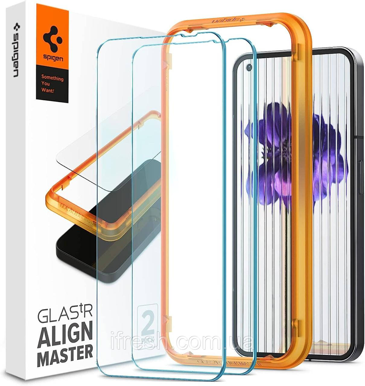 Захисне скло Spigen для Nothing Phone 1 - ALIGNmaster (2 шт.), Clear (AGL05447), фото 1
