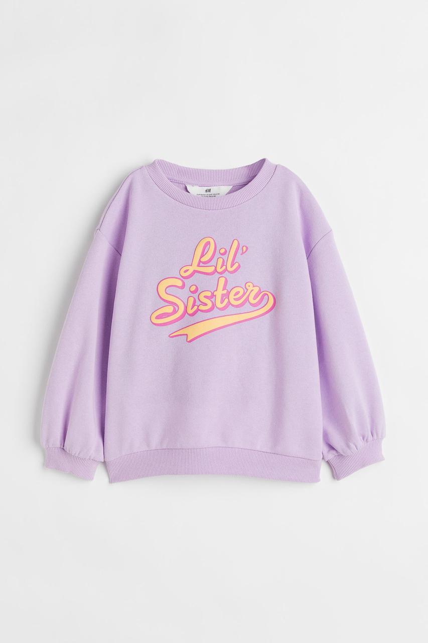 Світшот бузковий Lil Sister H&M  122/128, 134/140см, фото 1