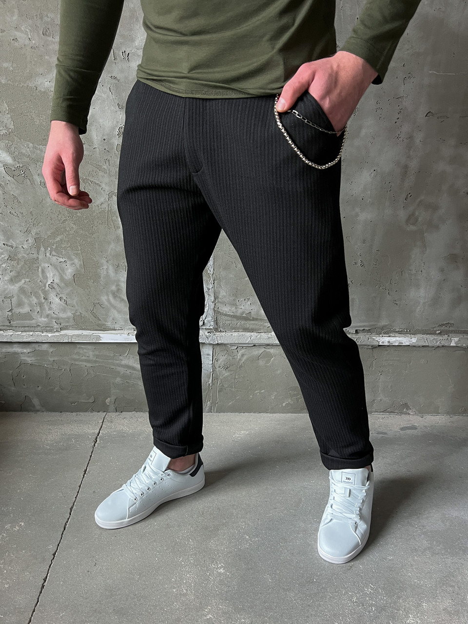 Штани чиноси чоловічі чорні модель Вілл розміри S,M,L,XL,XXL XXL
