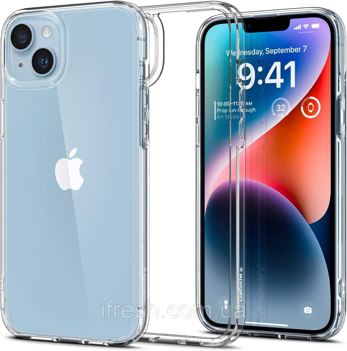 Чохол Spigen для iPhone 14 Plus / 15 Plus - Ultra Hybrid, Crystal Clear (ACS04894)