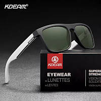 Чоловічі поляризовані сонцезахисні окуляри KDEAM White Jordan з фірмовим комплектом