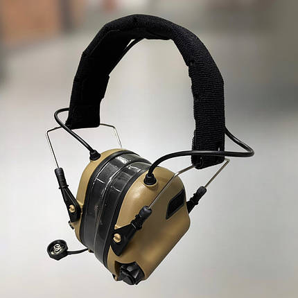 Навушники тактичні Earmor M31 Mod3, активні, NRR 22, колір – Койот, активні навушники військові (M31 MOD3 Койот), фото 1